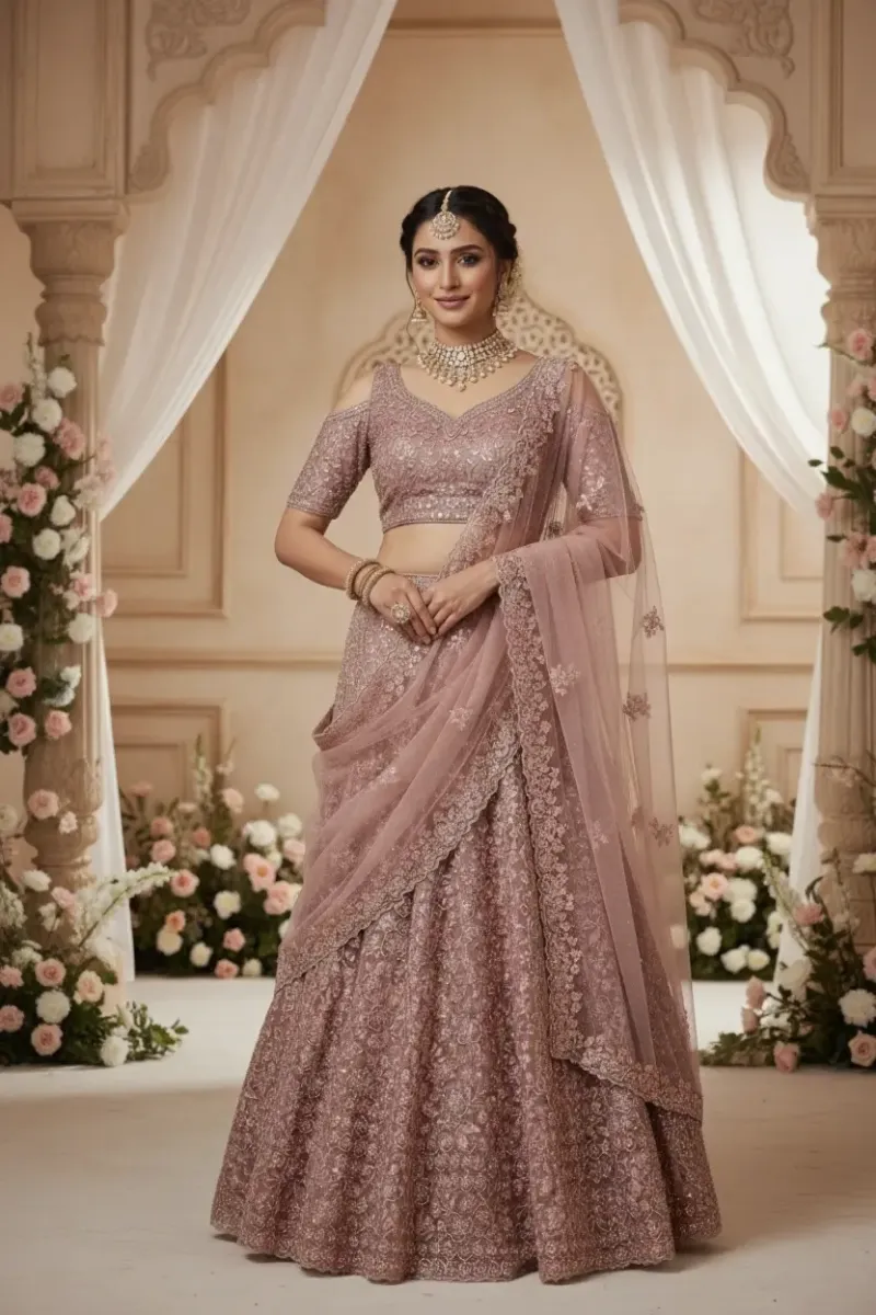 Soft Net Bridal Lehenga